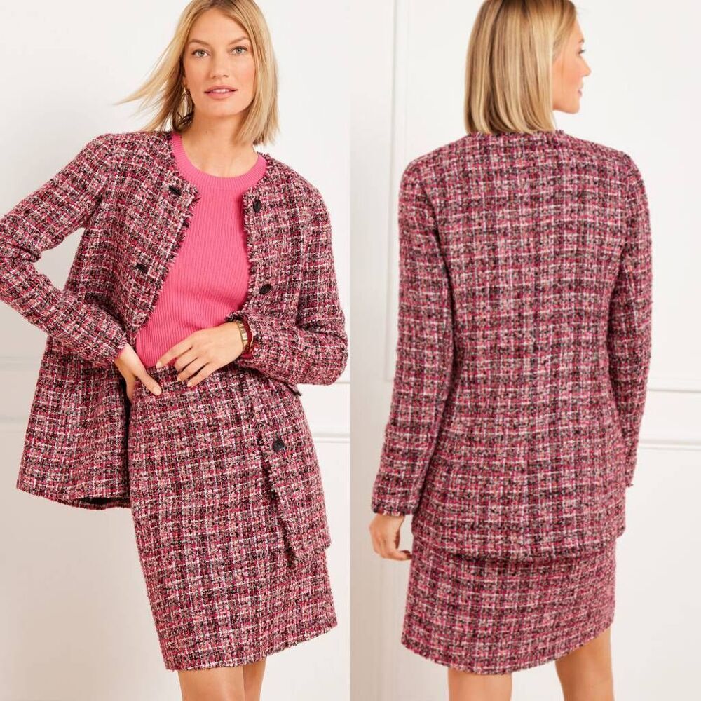 Talbots Pinewood Tweed Coat and Skirt Set 12 NWT